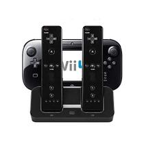 Estação de carregamento eLUUGIE 3 em 1 para Wii U