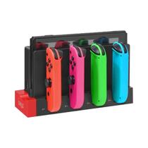 Estação De Carregamento Joycon Para Switch OLED Carrega Até 4 Controladores Compatível Com Switch E