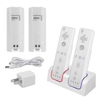 Estação de carregamento Kulannder Wii Remote com 2 baterias brancas