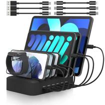 Estação de carregamento MSTJRY 90W 6 portas USB C Fast para vários dispositivos Estação de carregamento MSTJRY 90W 6 portas USB C Fast para vários dispositivos