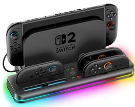 Estação de carregamento para controles Tokluck para Nintendo Switch 2 Estação de carregamento para controles Tokluck para Nintendo Switch 2