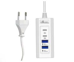 Estação de Carregamento Rápido 2 Tipo C + 2 USB PD 20W Estação de Carregamento Rápido 2 Tipo C + 2 USB PD 20W