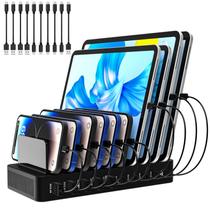 Estação de carregamento RISWOJOR 100W de 10 portas USB-C Multi Dock