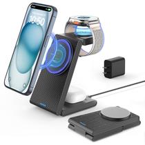 Estação de carregamento sem fio CIYOYO 3 em 1 para iPhone Apple Watch AirPods Estação de carregamento sem fio CIYOYO 3 em 1 para iPhone Apple Watch AirPods