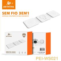 Estação de carregamento sem fio magnética 3 em 1 estação de carregamento sem fio dobrável, compatível com iPhone 14 13 12 11 8 Pro Max, iWatch, AirPo