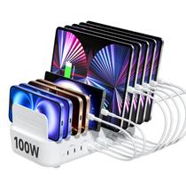 Estação de carregamento SOOPII Multi USB de 10 portas tipo C 100W branca