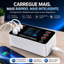 Estação De Carregamento USB Alta Velocidade Multi Entradas Compacta Premium