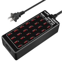 Estação de Carregamento USB RUANSZZ 24 Portas 100W para Smartphones Estação de Carregamento USB RUANSZZ 24 Portas 100W para Smartphones