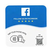 Estação De Cartões NFC Programável 13.56Mhz Com Código QR Editável Hilo 215 Square Cartão De