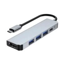 Estação De Conexão USB C 5 Em 1, Adaptador Tipo-C HDMI, Divisor Multiportas Com Carregamento PD Para Estação De Conexão USB C 5 Em 1, Adaptador Tipo-C HDMI, Divisor Multiportas Com Carregamento PD Para