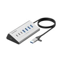 Estação De Conexão USB C 9-em-2, Hub USB 3.2 De 10Gbps Com Leitor De Cartão Em Liga De Alumínio Para