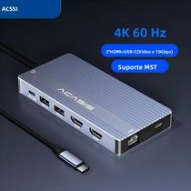 Estação De Docking USB C 14-em-1 100W PD 4K60Hz HDMI Portas De 10Gbps Ethernet Gigabit Leitor De