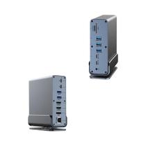 Estação De Docking USB C 15 Em 1 Com Dual HDMI 4K60Hz, RJ45 1000M, Hub USB 3.0 Tipo C 10Gbps, Estação De Docking USB C 15 Em 1 Com Dual HDMI 4K60Hz, RJ45 1000M, Hub USB 3.0 Tipo C 10Gbps,