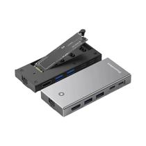 Estação De Docking USB-C Blueendless M2 SATA NVMe SSD Para Laptop Com HDMI 4K 60Hz, USB 3.2 10Gbps, Estação De Docking USB-C Blueendless M2 SATA NVMe SSD Para Laptop Com HDMI 4K 60Hz, USB 3.2 10Gbps,