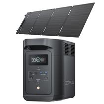 Estação de Energia E980 110V Ecoflow Gerador Nobreak com painel solar 60W