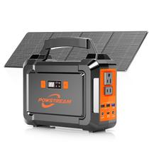 Estação de energia portátil POWSTREAM 296Wh 300W com kit solar Estação de energia portátil POWSTREAM 296Wh 300W com kit solar
