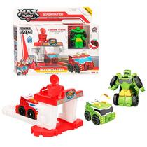 Estação de Lançamento de Carro Robô 2 em 1 Max Robot Fighter Bots Verde L019-6 - Dorémi