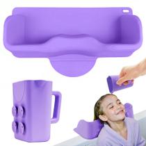 Estação de lavagem de cabelo portátil EASICUTI para crianças roxa Estação de lavagem de cabelo portátil EASICUTI para crianças roxa