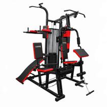 Estação de Musculação Multifuncional com 68 kg de Peso Aparelho Ginastica Academia