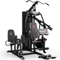 Estação de Musculação X3000 Banco Leg Press / Torre 72 kg / Apoio Scott - Gêmeos em Pé - Panturrilha e Agachamento - Evox Fitness