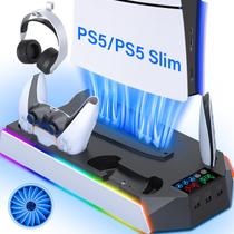 Estação de resfriamento com controlador de carregamento para PS5 Slim