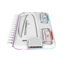 Estação De Resfriamento Com Iluminação RGB Para PS5 Slim pro Com Carregamento De Controle E Suporte