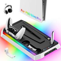Estação de resfriamento JORREP PS5 Slim Pro RGB e carregador de ventilador