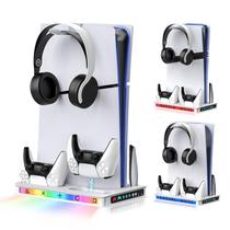 Estação de resfriamento ZYTHRONE para PS5 Slim/Pro com ventilador RGB e carregador