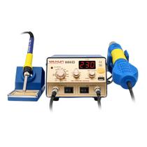 Estação de Retrabalho Ferro Solda 2 em 1 Soprador Ar Quente 220v Yaxun YX886D SMD