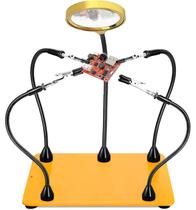 Estação de solda Helping Hands KLSKKJ Magnetic com lupa 6X