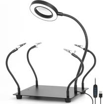 Estação de solda Helping Hands NZQXJXZ com lupa