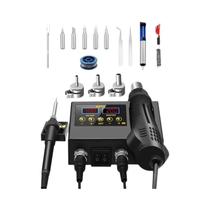 Estação De Soldagem Digital 2 Em 1 Com Display, Pistola De Ar Quente Para Reparo De BGA SMD PCB IC, Estação De Soldagem Digital 2 Em 1 Com Display, Pistola De Ar Quente Para Reparo De BGA SMD PCB IC,