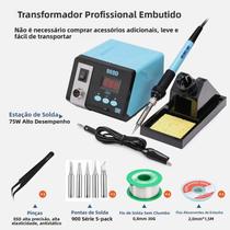 Estação De Soldagem Digital De 75W Com Display, Ferro Elétrico, Ferramenta De Manutenção De Soldagem Estação De Soldagem Digital De 75W Com Display, Ferro Elétrico, Ferramenta De Manutenção De Soldagem