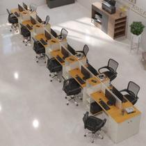 Estação De Trabalho 12 Lugares Office Tech 12 Mesas 10 Armár - Off White E Cedro Off White E Cedro