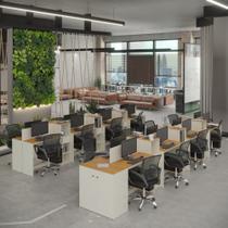 Estação de Trabalho 16 Lugares Office Smart 16 Mesas 12 Armários 1 Aparador Estação de Trabalho 16 Lugares Office Smart 16 Mesas 12 Armários 1 Aparador