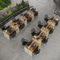 Estação De Trabalho 16 Lugares Tech Office 16 Mesas 12 Armár - Off White E Cedro Off White E Cedro Estação De Trabalho 16 Lugares Tech Office 16 Mesas 12 Armár - Off White E Cedro Off White E Cedro