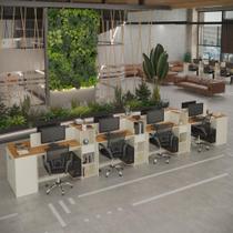 Estação de Trabalho 8 Lugares Smart Office 8 Mesas 6 Armários 2 Aparadores Estação de Trabalho 8 Lugares Smart Office 8 Mesas 6 Armários 2 Aparadores