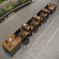 Estação De Trabalho 8 Lugares Tech Office 8 Mesas 6 Armários - Preto E Cedro Preto E Cedro Estação De Trabalho 8 Lugares Tech Office 8 Mesas 6 Armários - Preto E Cedro Preto E Cedro