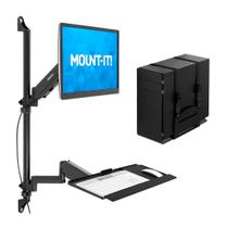 Estação de trabalho de montagem na parede Mount-It! Monitor único de 32"