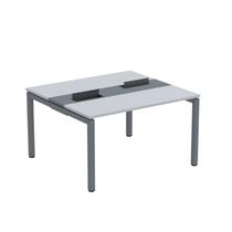 Estação de Trabalho Mesa Plataforma Escritório Dupla para 2 Pessoas com Caixa de Tomada PDC Estação de Trabalho Mesa Plataforma Escritório Dupla para 2 Pessoas com Caixa de Tomada PDC