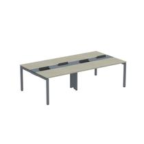 Estação de Trabalho Mesa Plataforma Escritório Dupla para 4 Pessoas com Caixa de Tomada Pdc Bege/Nogueira Casblanca/Grafito Estação de Trabalho Mesa Plataforma Escritório Dupla para 4 Pessoas com Caixa de Tomada Pdc Bege/Nogueira Casblanca/Grafito