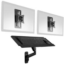 Estação de trabalho Sit-Stand para montagem na parede VIVO Mount-VWKB2 preta