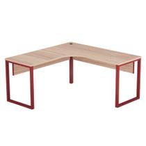 Estação de Trabalho Tubular P25 Pandin 1,251,25 M Noce Naturale e Vermelho Estação de Trabalho Tubular P25 Pandin 1,251,25 M Noce Naturale e Vermelho