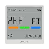 Estação Meteorológica Digital Interna De Alta Precisão Medidor De Temperatura E Umidade Com Relógio