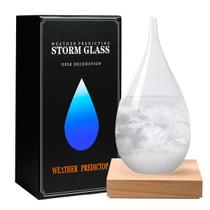 Estação Meteorológica F FOXKEY Storm Glass com Base de Madeira Estação Meteorológica F FOXKEY Storm Glass com Base de Madeira