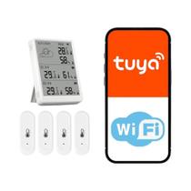 Estação Meteorológica Inteligente WiFi Com Termo-Higrômetro, Kit Externo À Prova d'Água IP65, Alerta Estação Meteorológica Inteligente WiFi Com Termo-Higrômetro, Kit Externo À Prova d'Água IP65, Alerta