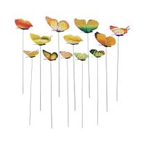 Estacas Coloridas Em Forma De Borboleta 12Pcs/Conjunto Para Decoração De Jardim E Vasos De Flores Ao