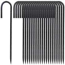 Estacas con Gancho en J Homwin de 30 cm, Paquete de 20, Acero Galvanizado Estacas con Gancho en J Homwin de 30 cm, Paquete de 20, Acero Galvanizado