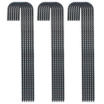 Estacas de aço em J para fixação no solo, 16" reforçadas e resistentes à ferrugem Estacas de aço em J para fixação no solo, 16" reforçadas e resistentes à ferrugem
