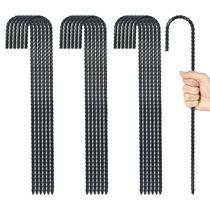 Estacas de aço em J para solo, 16 polegadas, reforçadas, resistentes à ferrugem Estacas de aço em J para solo, 16 polegadas, reforçadas, resistentes à ferrugem